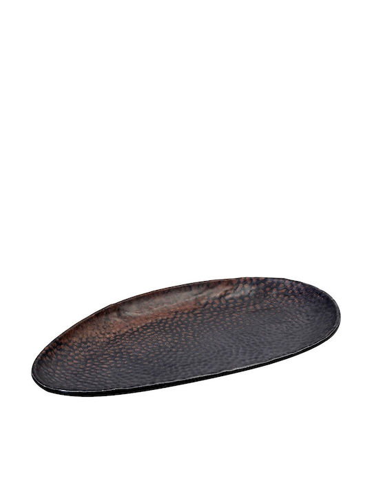 Espiel Sunset Melamine Servierplatte Oval aus Porzellan Braun 33x18cm 4Stück