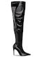 Damenstiefel Über dem Knie Schwarz