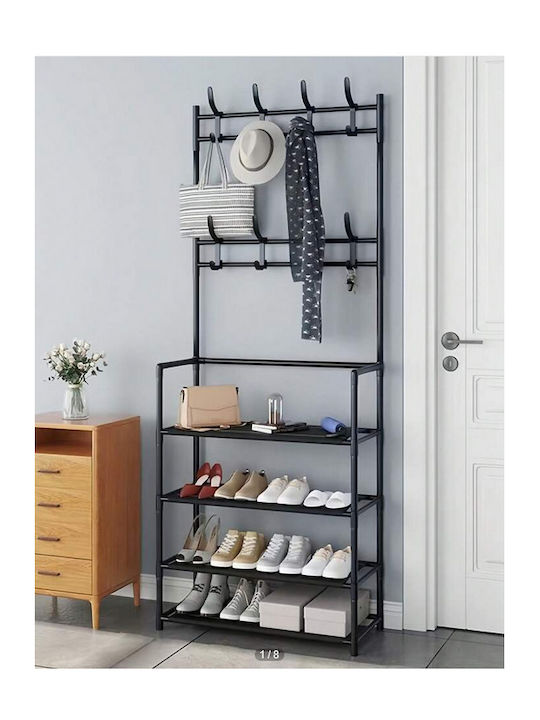 Tradesor Flurmöbel & Aufbewahrung mit Kleiderständer & Schuhregal 170x60x26cm