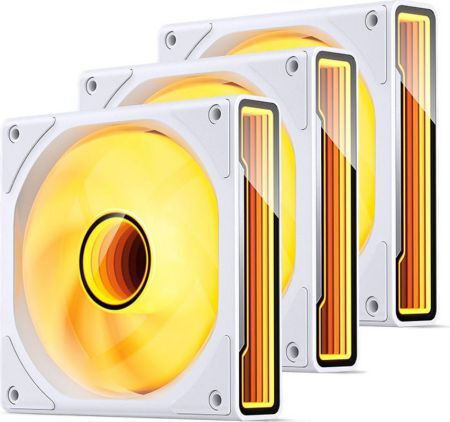 Jonsbo ZK-120W Case Fan 2400rpm With ARGB Lighting And 3-Pin / 4-Pin PWM Connection 3pcs White