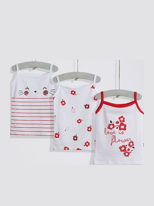 Set of Kids' Undershirts White 3pcs
