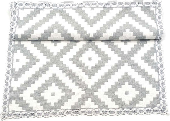 Rug 100% cotton 120x80cm Gray