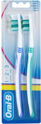 Oral-B Classic Toothbrush Medium Blue Green 2pcs