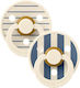 Bibs Colour Pacifiers Silicone Pin Ivory / Steel Blue for 0+ months 2pcs