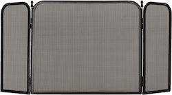 Ecran de protecție pentru șemineu din metal 54x23x50cm Negru
