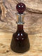 Wedding Carafe Purple Glass Silver Metallic Rim 28cm