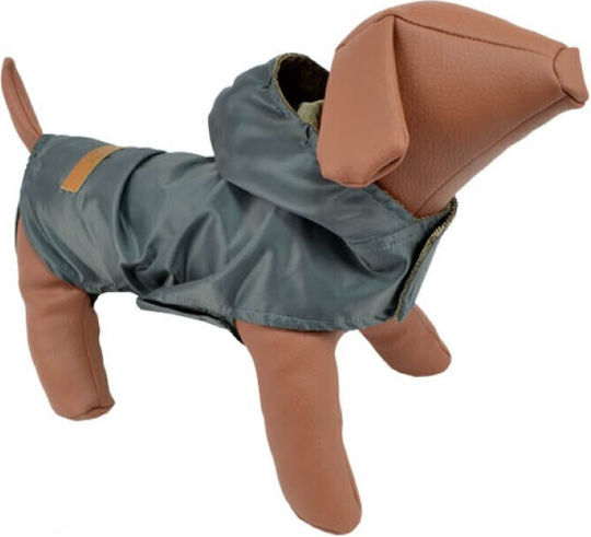 Woofmoda Gray Waterproof Dog Coat with 34cm Back Length