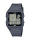 Casio Digital Men's Watch Battery with Gray Rubber Strap