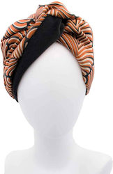 Vinscensa Satin Velvet Turban Cinnamon Black