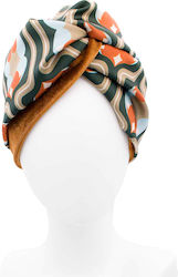 Roberta Satin Velvet Turban Green Cinnamon