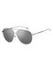 Boss Men's Sunglasses with Gray Metal Frame and Black Mirror Lens S0380232