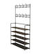 Κρεμάστρα Δαπέδου από Μέταλλο Μαύρη 80x170cm