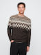 Langarm-Pullover Braun