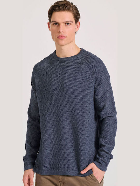 Garage Fifty5 Langarm-Pullover Blau