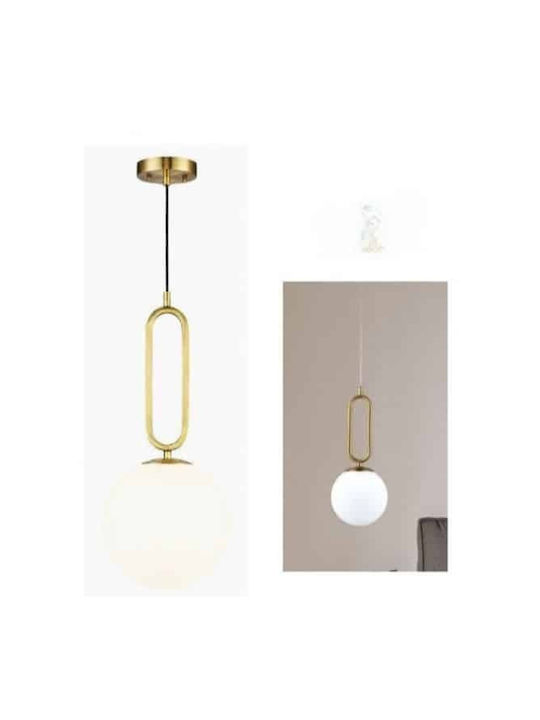 Hängelampe Gold mit Fassung G9 15x120cm.