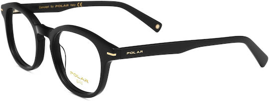 Polar Plastic Rame Ochelari Negru Gold 23 77