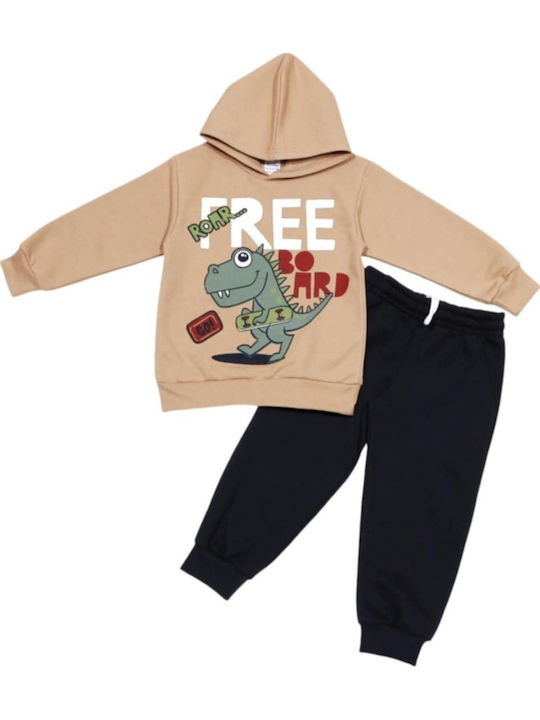 Kinder Sweatpants Set - Jogginganzug Beige 2Stück