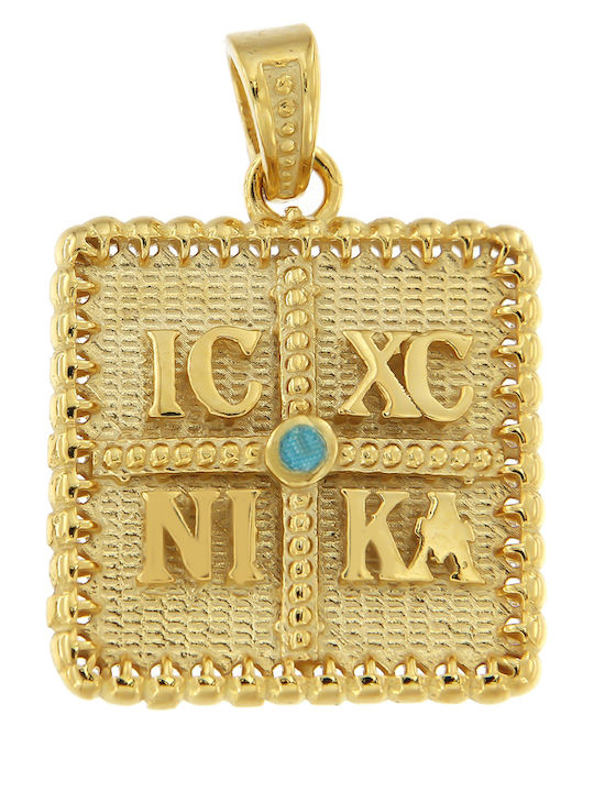 Kontopoulos Charm Talisman Constantin Cu Pietre Din Aur 9k Cu Zircon
