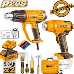 Ingco COSLI250801E Топло Въздушно Пистолет 20 Волт с Настройка до 300°C Ingco COSLI250801E Топло Въздушно Пистолет 20 Волт с Настройка до 300°C