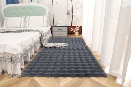 To megalo pazari Modern Bedroom Rugs Set Dark Grey TMP-3655 3pcs