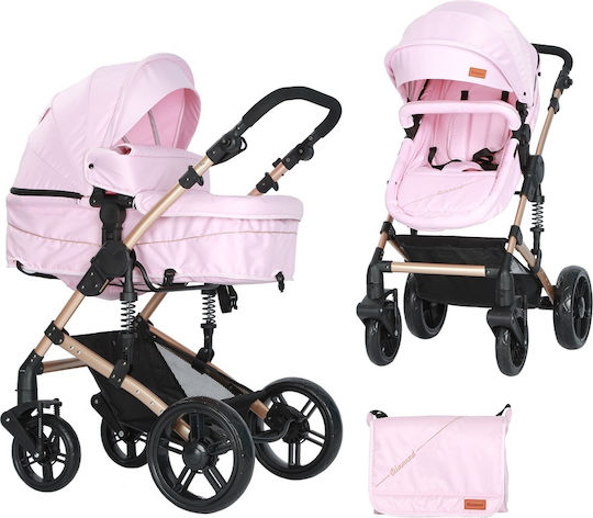 Diamond Verstellbar 2 in 1 Baby Kinderwagen Geeignet fr Neugeborene Rosa |  Skroutz Germany