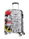 American Tourister Wavebreaker Valiză De Călătorie Pentru Copii Cabină Tough Albă Cu 4 Roți Înălțime 55cm