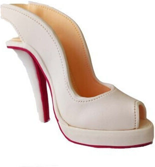 Μπεζ Peep Toe Γόβα Τύπου Gucci Φούξια Σόλα