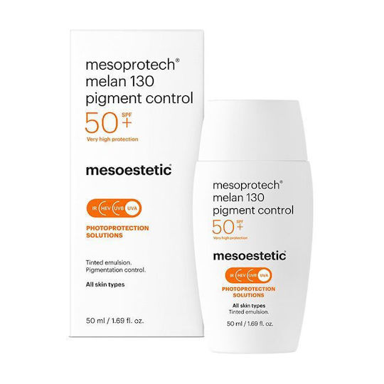 Mesoestetic Mesoprotech® Melan 130 Pigment Control Водоустойчива Слънцезащитна Емулсия За Лице SPF50+ С Цвят 50ml