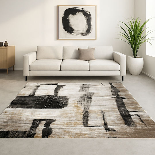 Saray Home Springs Spg09 Χαλί Ορθογώνιο Ιβουάρ-σκούρο Γκρι 240x290cm