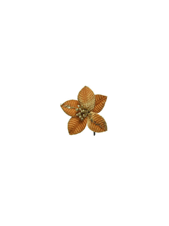 Kaemingk Weihnachtsdekoration Stoff Blume Länge 10cm.