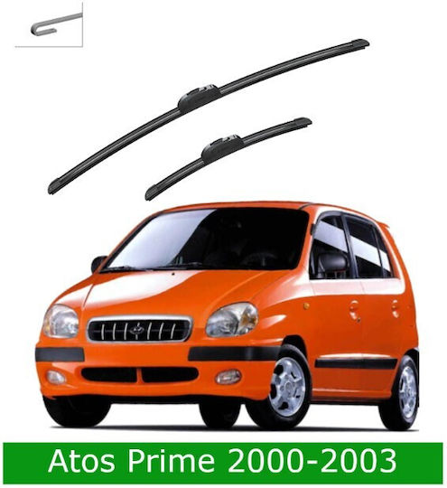 Front Wiper Blade Set Hyundai Atos Prime 2000-2003 500mm 400mm Bosch Aerotwin 3398000108 22" & 16" 2 Pieces