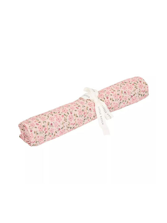 Little Dutch Fairy Floral Muslin Swaddle Wrap Pink 120x120cm.