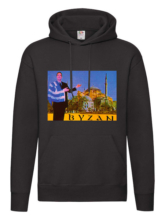 Fruit of the Loom Byzantine Konstantinou Elenis Hoodie Black