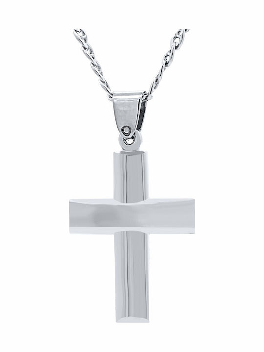 VTJ Crucifix Bărbat Din Argint Cu Lanț