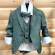 Baptism Suit for Boy Green Cos0172ks