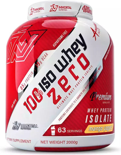 Immortal Nutrition 100% Iso Whey Zero Πρωτεΐνη Ορού Γάλακτος Χωρίς Λακτόζη με Γεύση Mango Yogurt 2kg