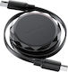 Acefast Cablu Extensibil USB 2.0 USB-C Masculin - USB-C 60W Power Delivery Negru 0.8m