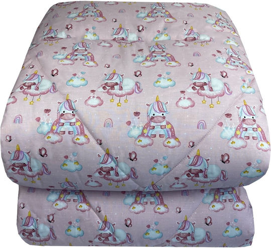Astron Italy Παιδικό Πάπλωμα Μονό Baby Sweet Unicorn Ροζ 160x240εκ.