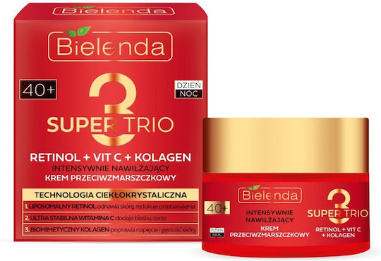 Bielenda Super Trio Ενυδατική & Αντιγηραντική Κρέμα Προσώπου με Ρετινόλη & Βιταμίνη C 50ml