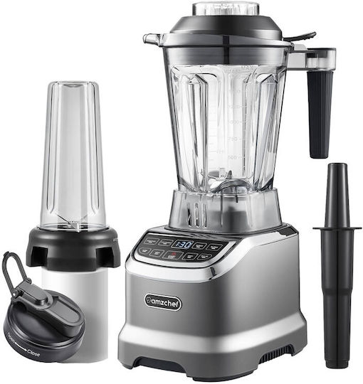 Amzchef Μπλέντερ με Πλαστική Κανάτα 1.85 lt 1800W Γκρι ZM5003-GA