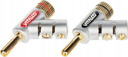 Vitalco Paar abgewinkelte Bananenstecker Rot + Schwarz Vitalco 14100747 5902887093746