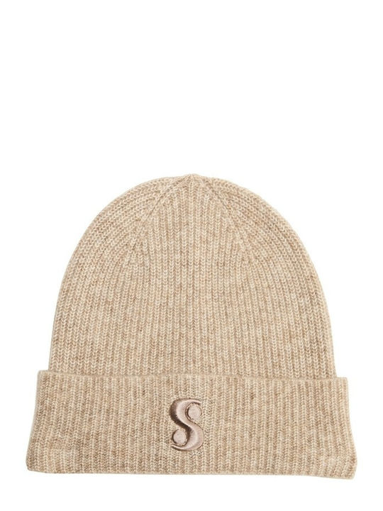 Beanie Unisex Beanie Knitted in Beige color