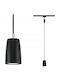 Pendant Light Black with Socket GU10