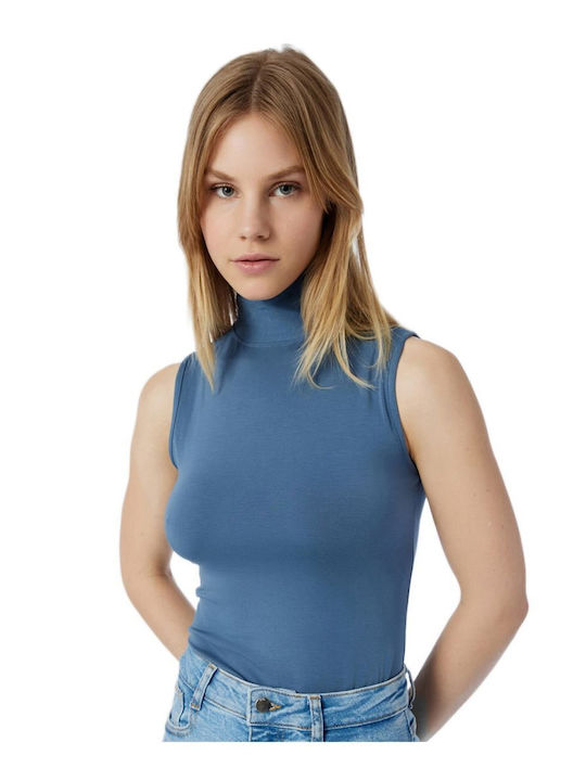 Minerva Fimelle Αμάνικο Blue Denim Γυναικείο Φα...