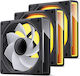 Jonsbo ZK-120BR Reverse Blade Case Fan 1800rpm with ARGB Lighting and 4-Pin PWM Connection