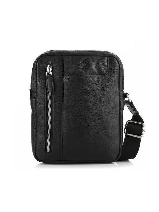Leather Men's Bag Shoulder / Crossbody Black