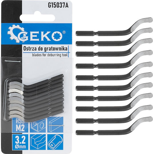 Hss M2 Blade Set G15037 Deburring Tool 10 Pieces Geko G15037a