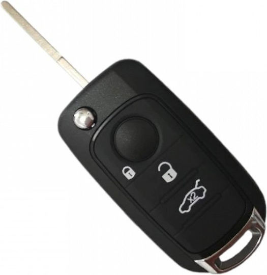 Carcasă telecomandă auto Pliabil cu 3 butoane pentru Fiat
