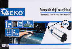 Pompă electrică submersibilă pentru transfer de combustibil 24 V 52 mm 3 m cablu Geko G00957