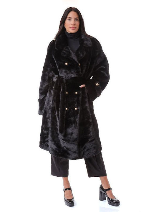 Silia D Women's Short Fur Black